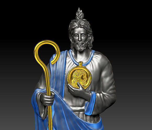 Jewelry pendant Saint Jude Thaddeus 3cm 3D print model