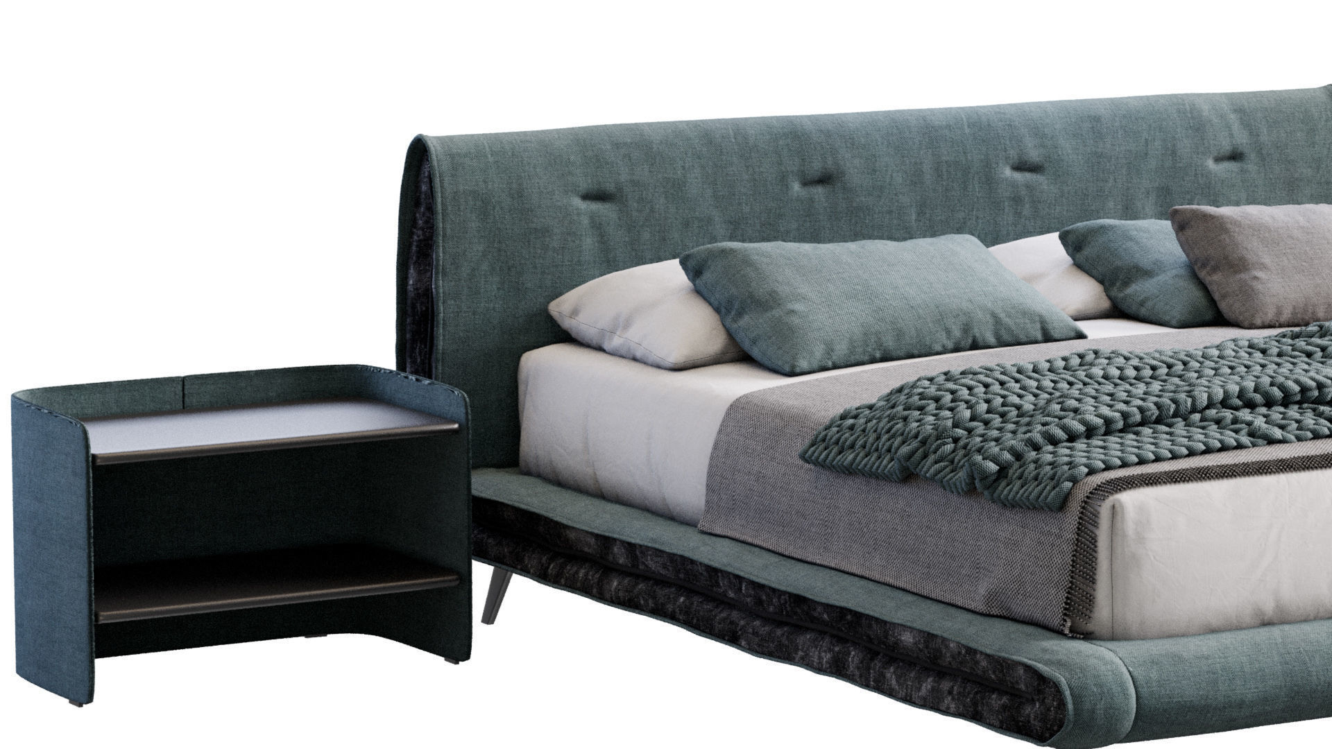 Saddle Bed By Bonaldo 3D model_9