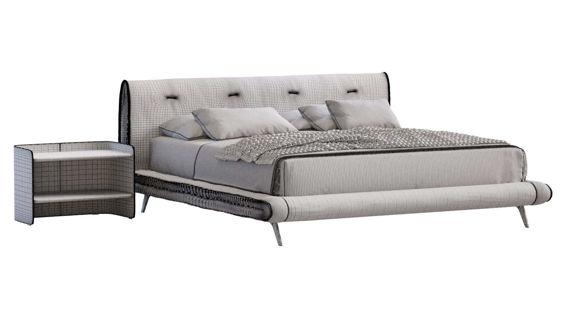 Saddle Bed By Bonaldo 3D model_3