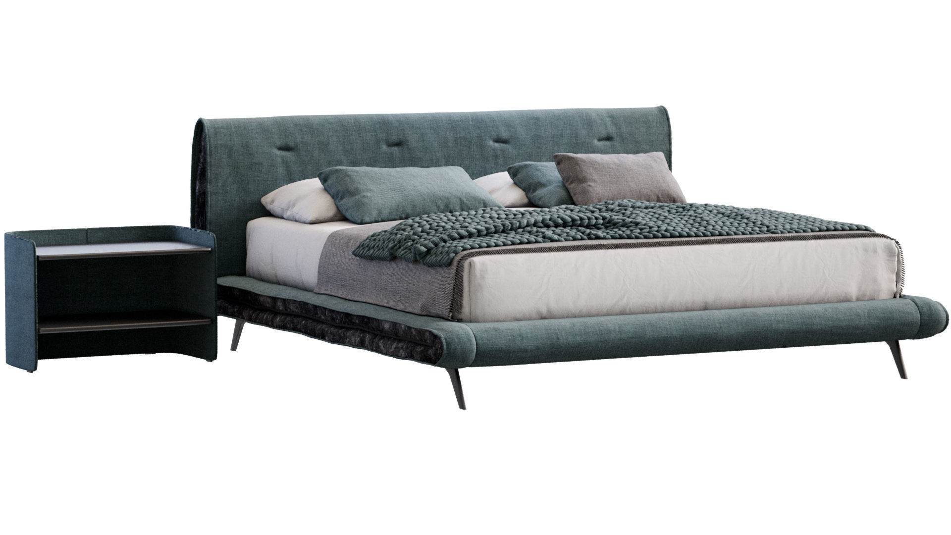 Saddle Bed By Bonaldo 3D model_4