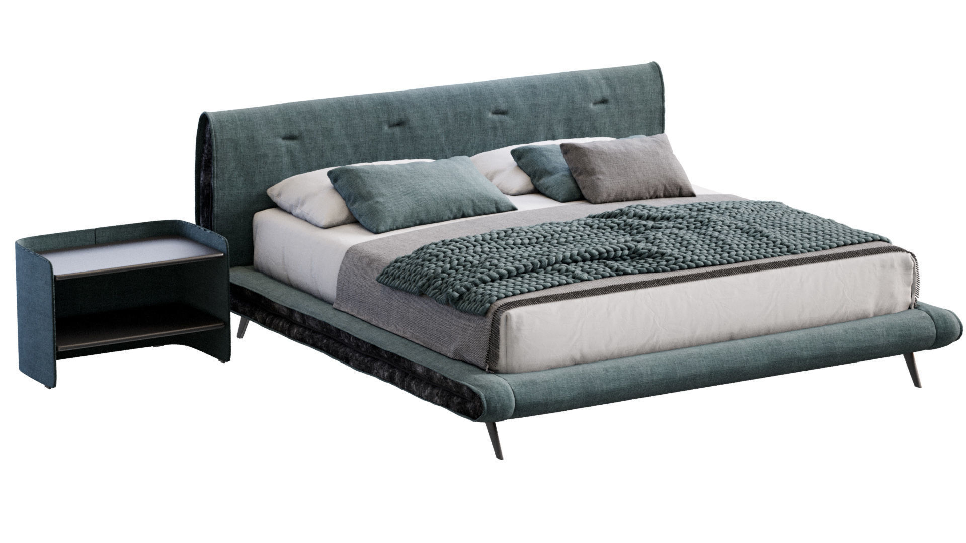 Saddle Bed By Bonaldo 3D model_1