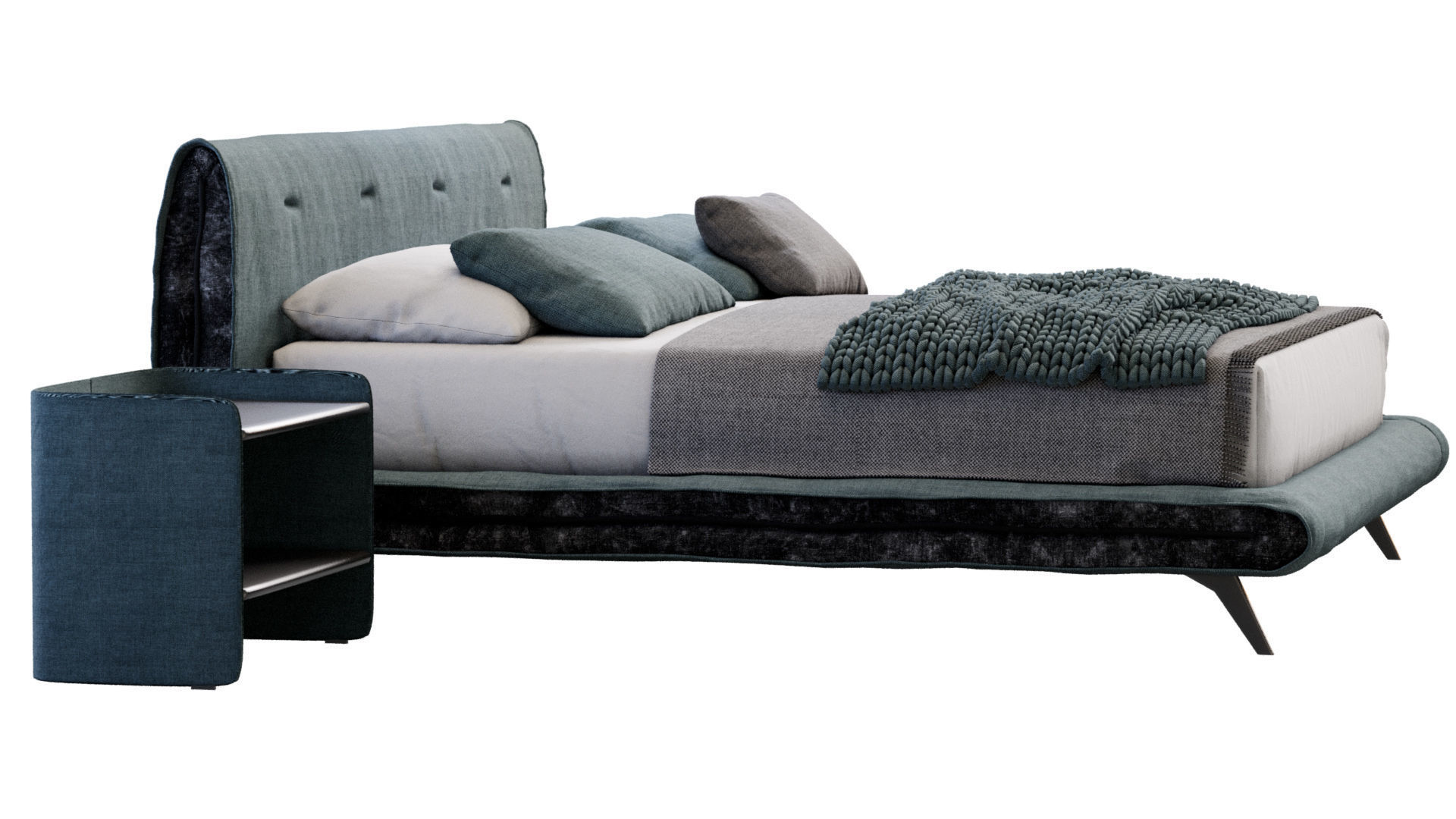 Saddle Bed By Bonaldo 3D model_11