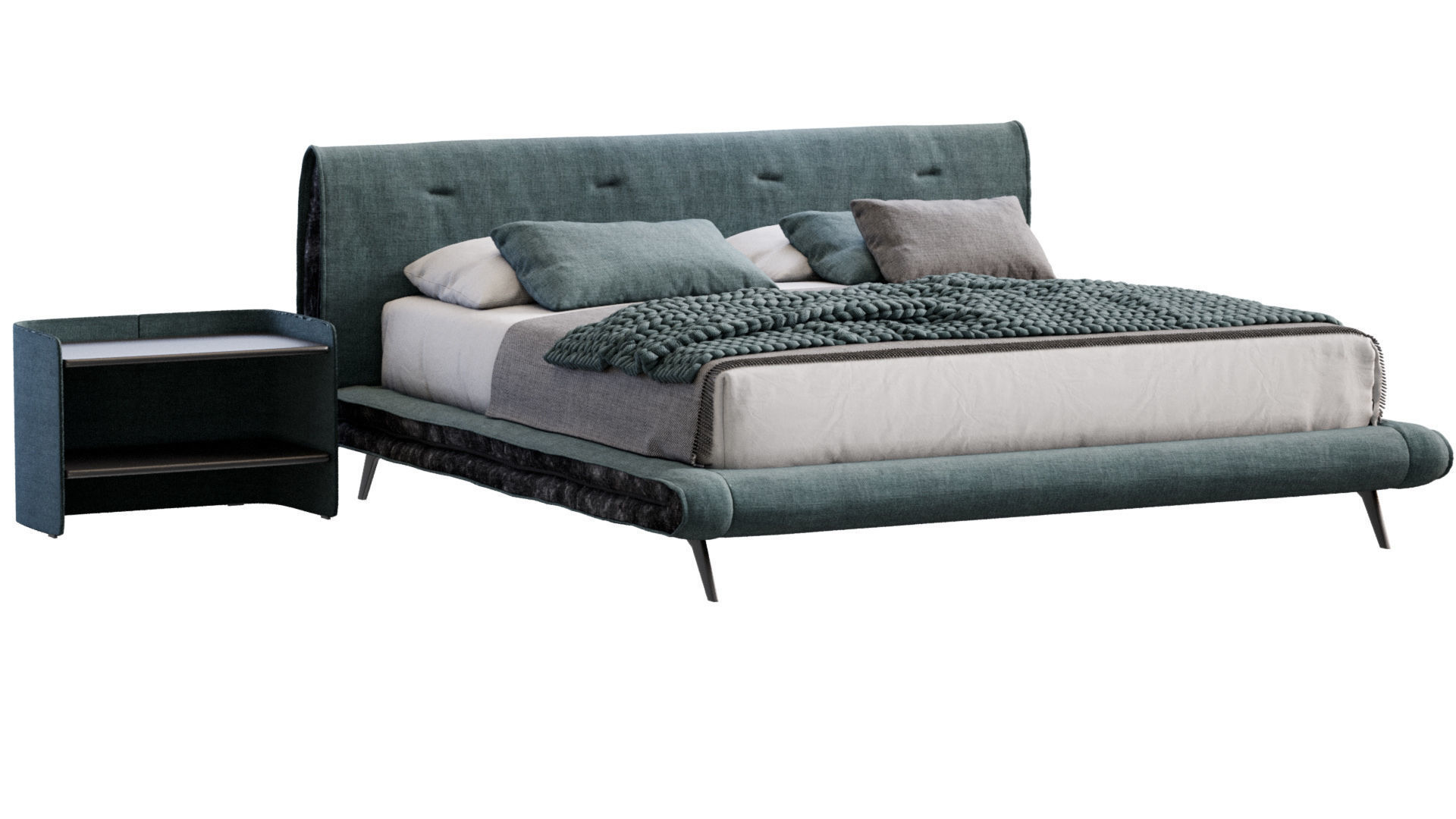 Saddle Bed By Bonaldo 3D model_12