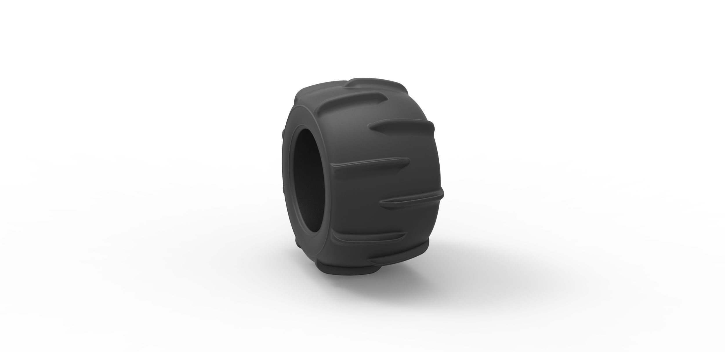 Dune buggy rear tire 11 Scale 1 to 25 3D print model_7