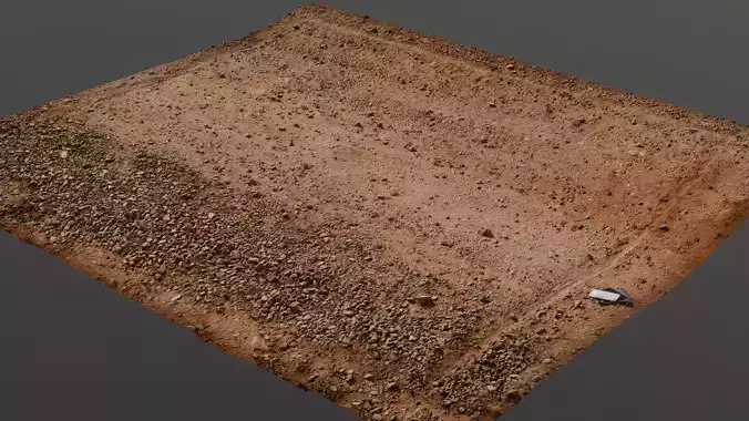 Dirtroad01 piece of dirt on table 3D model