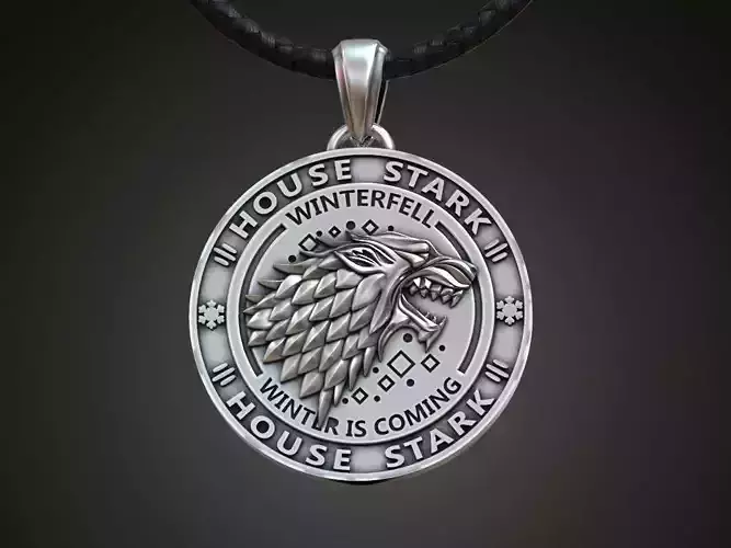Pendant House of Stark Winterfell John Snow