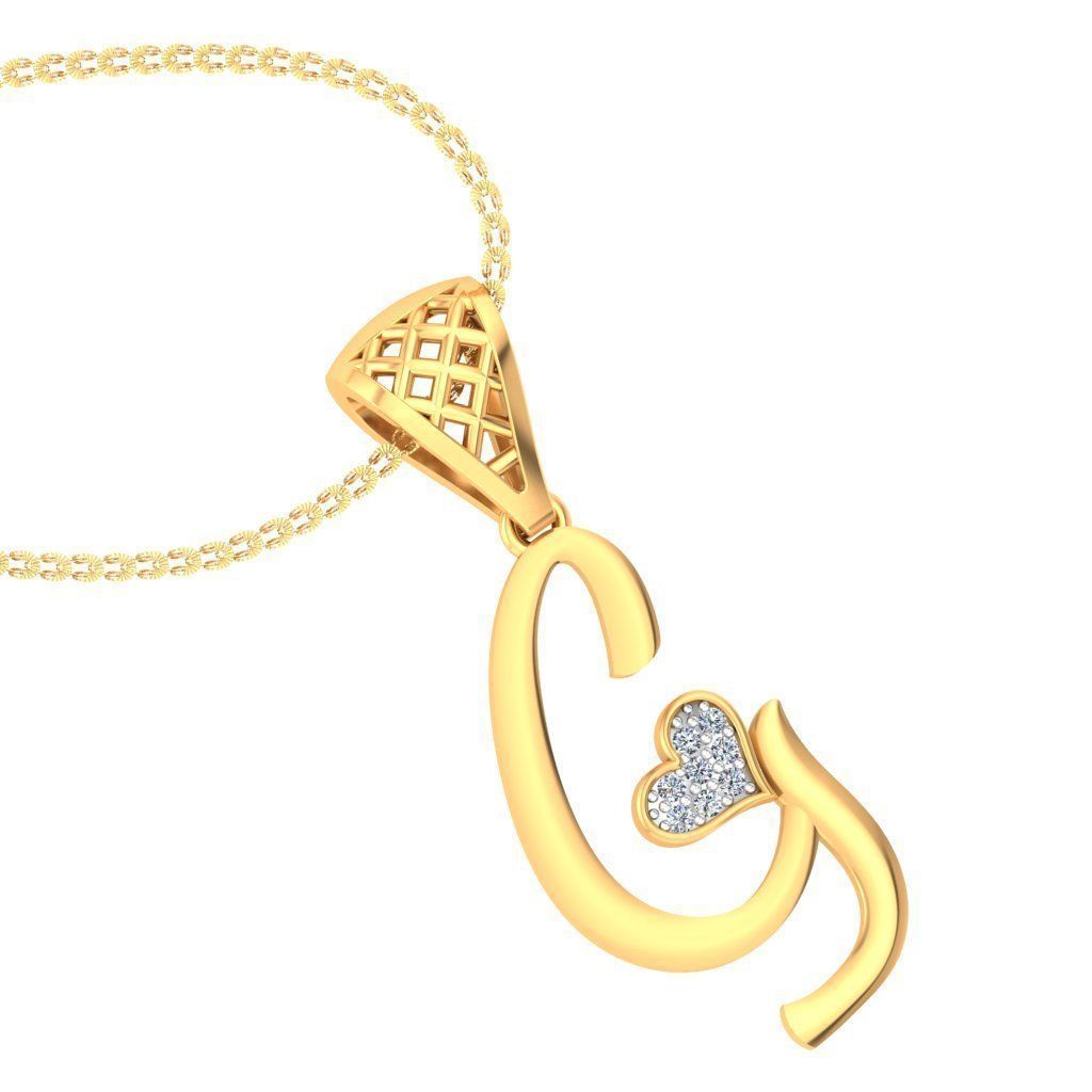 alphabet pendants 3d model 3D print model_97