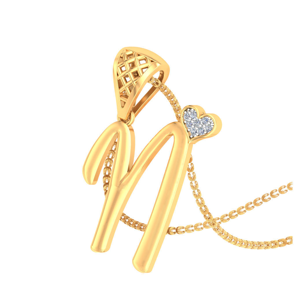 alphabet pendants 3d model 3D print model_29