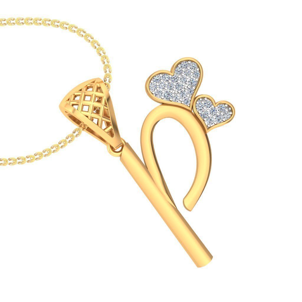 alphabet pendants 3d model 3D print model_37