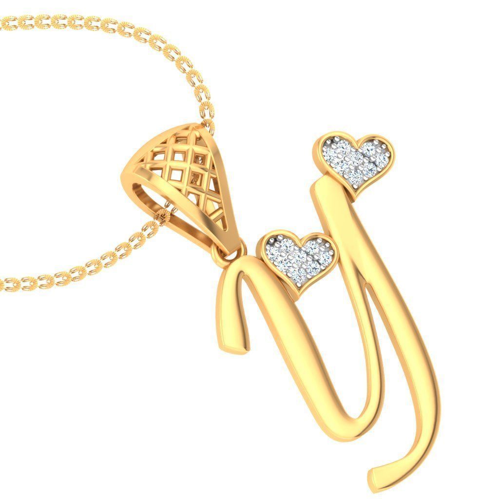 alphabet pendants 3d model 3D print model_120