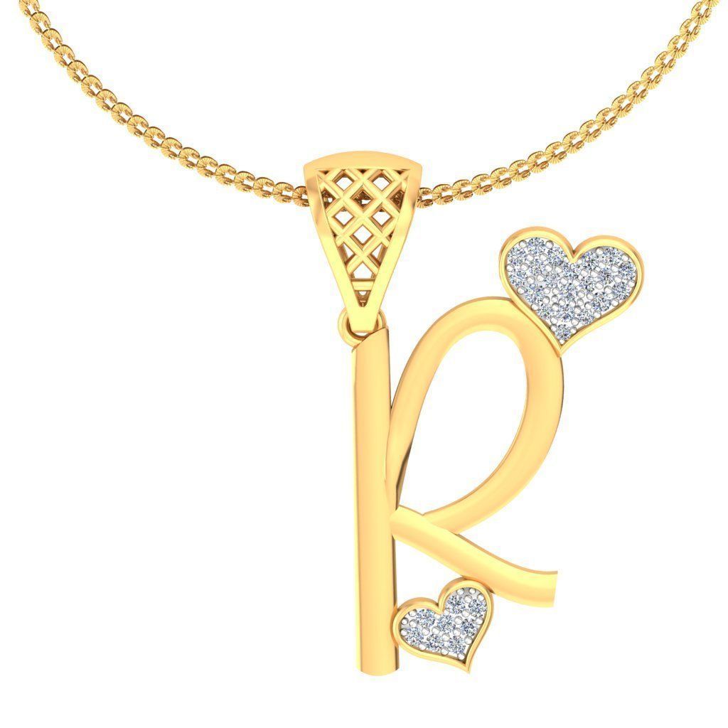 alphabet pendants 3d model 3D print model_45