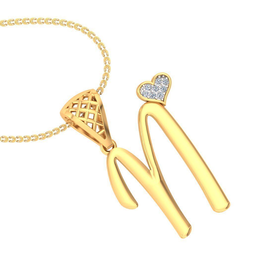 alphabet pendants 3d model 3D print model_27