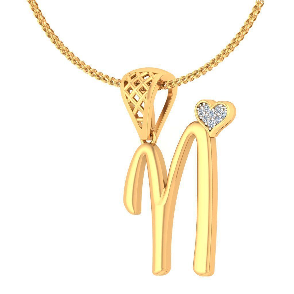 alphabet pendants 3d model 3D print model_26