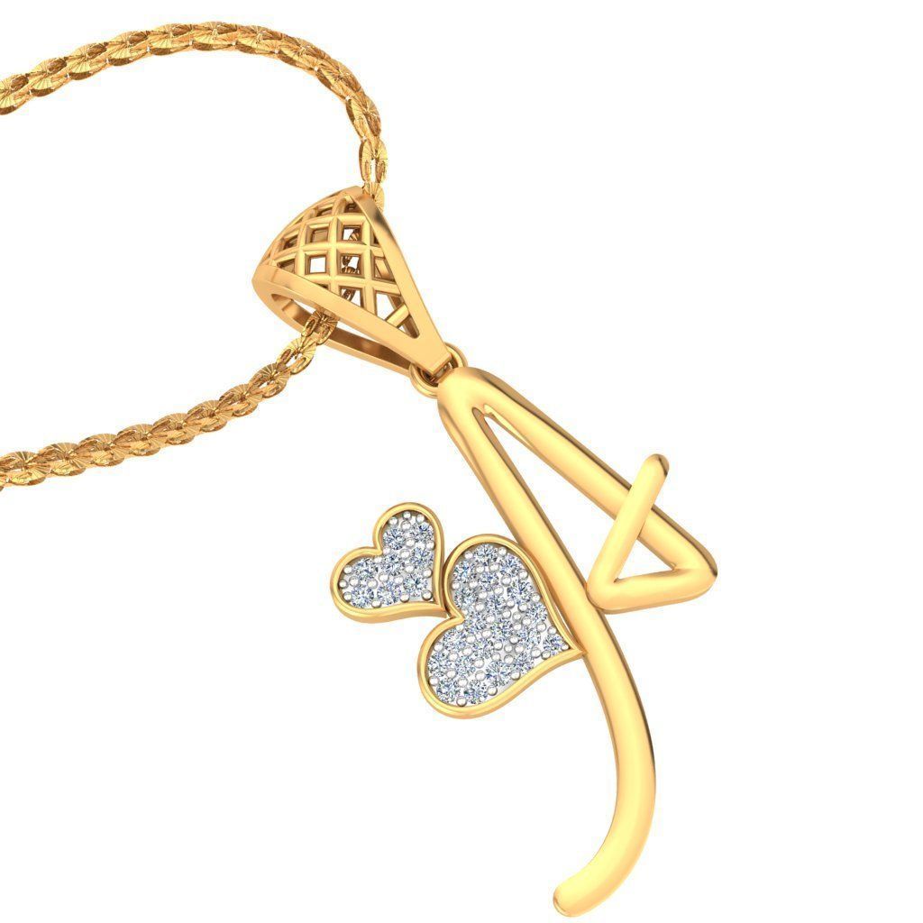 alphabet pendants 3d model 3D print model_2