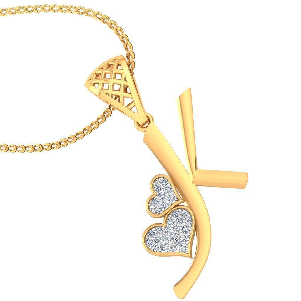 alphabet pendants 3d model 3D print model_12