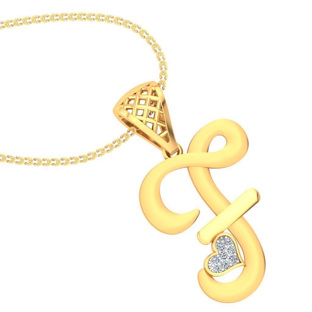 alphabet pendants 3d model 3D print model_92