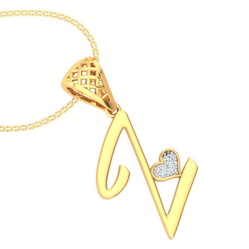 alphabet pendants 3d model 3D print model_127