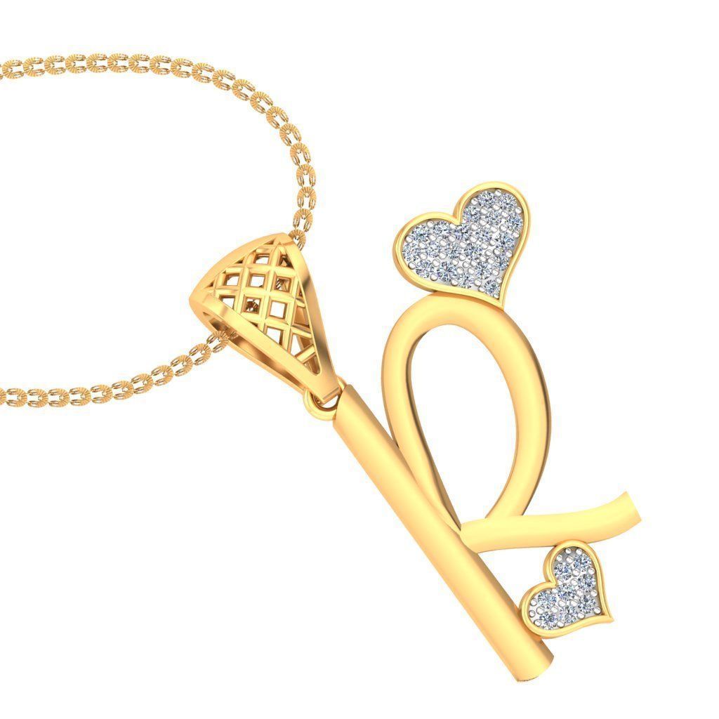 alphabet pendants 3d model 3D print model_47