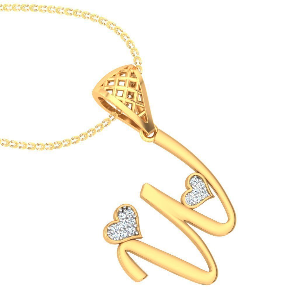 alphabet pendants 3d model 3D print model_112