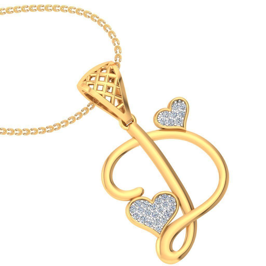 alphabet pendants 3d model 3D print model_82