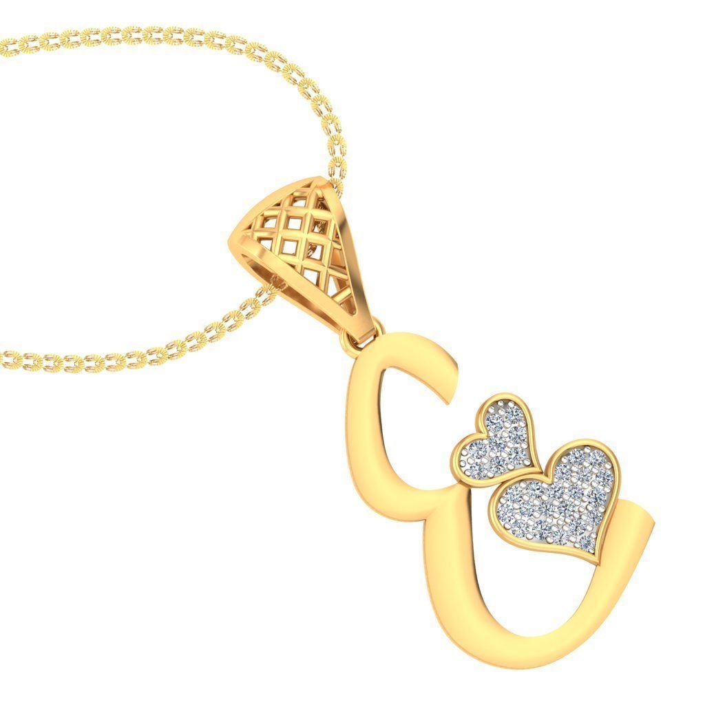 alphabet pendants 3d model 3D print model_87