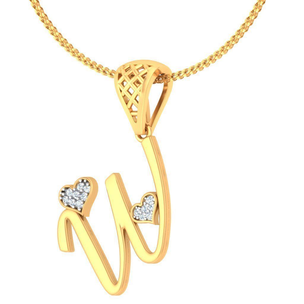 alphabet pendants 3d model 3D print model_111