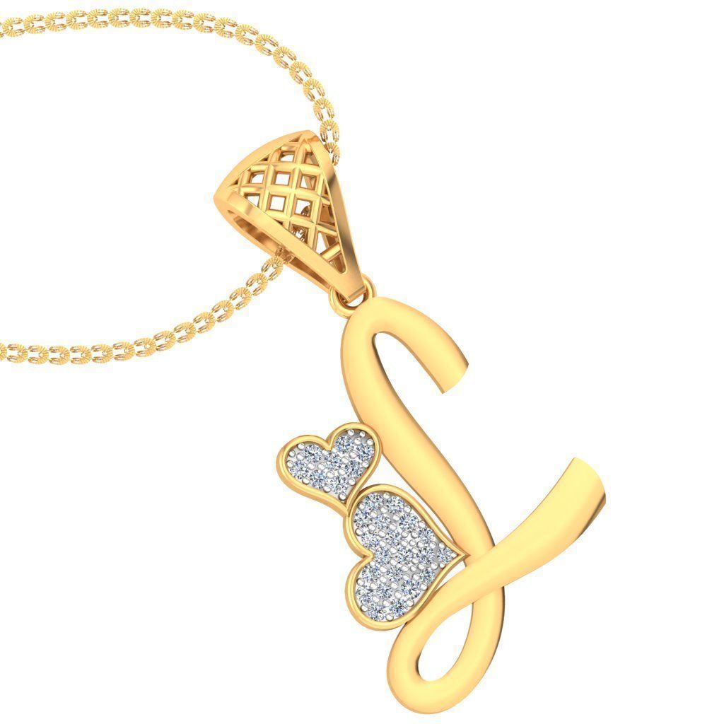 alphabet pendants 3d model 3D print model_17