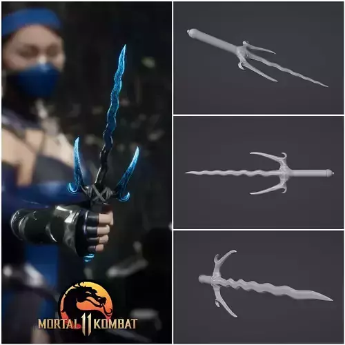 Kitana sai - Claw of Onaga 3D print model