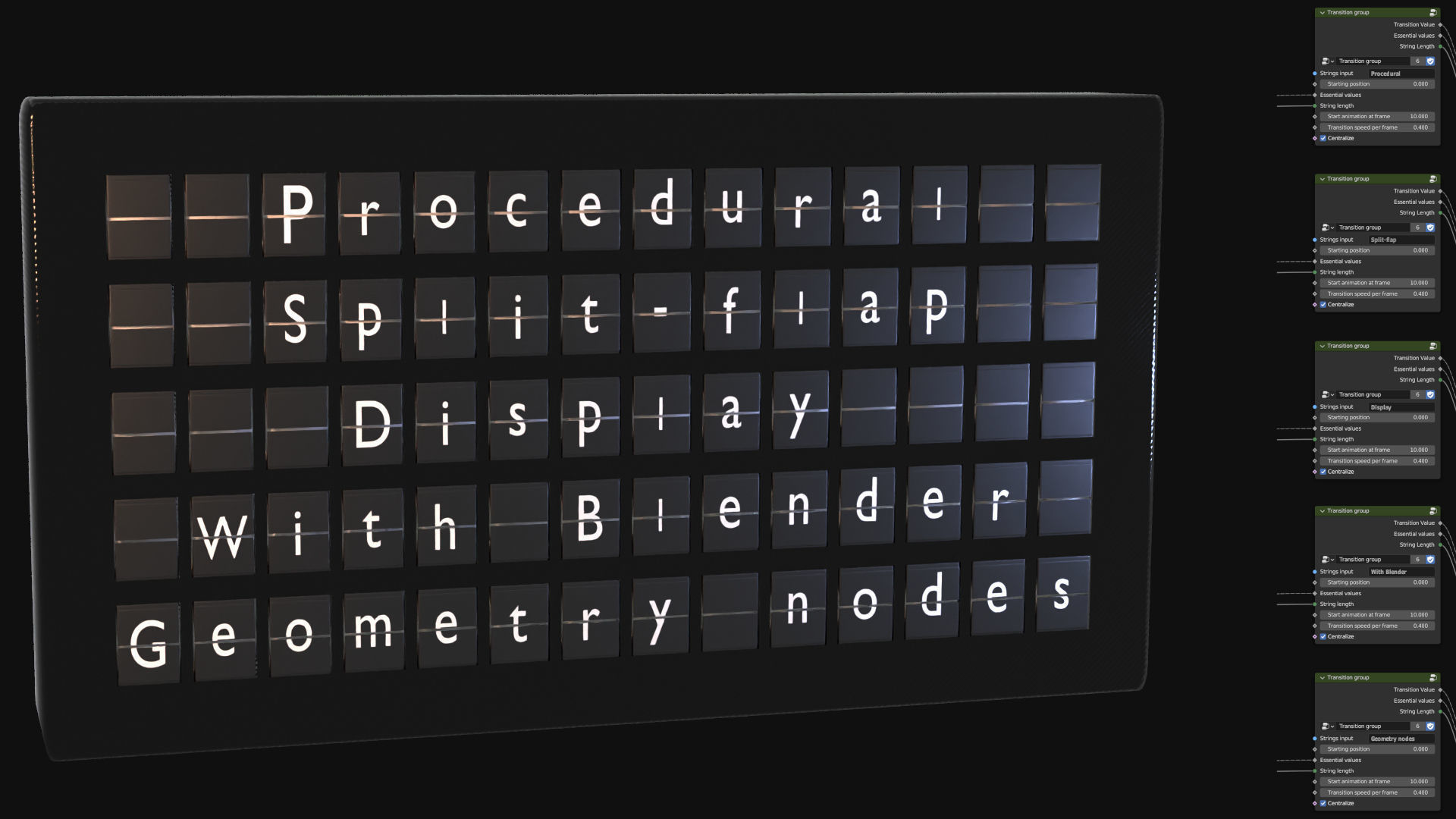3D model Type anything on animated split-flap display VR / AR / low ...