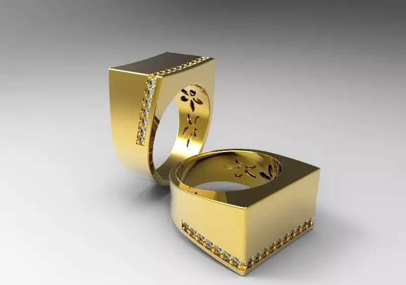 Fashion ring 3D print model_0