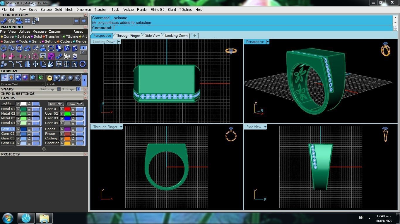 Fashion ring 3D print model_4