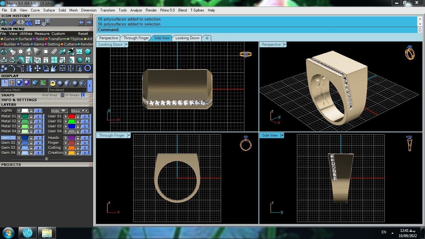 Fashion ring 3D print model_5