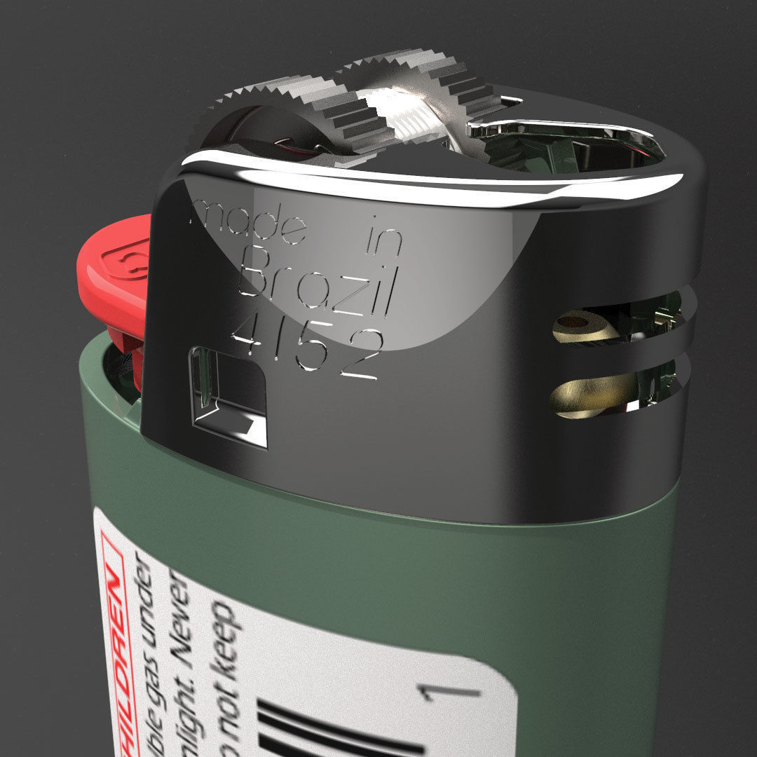 Bic Lighter 3D print model_2