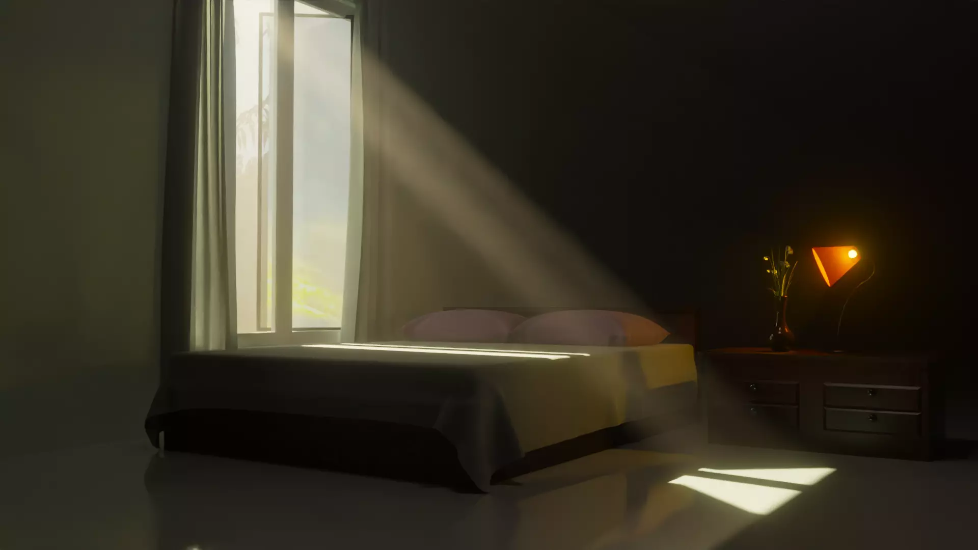 Realistic Bed- 3 Variants Free low-poly 3D model