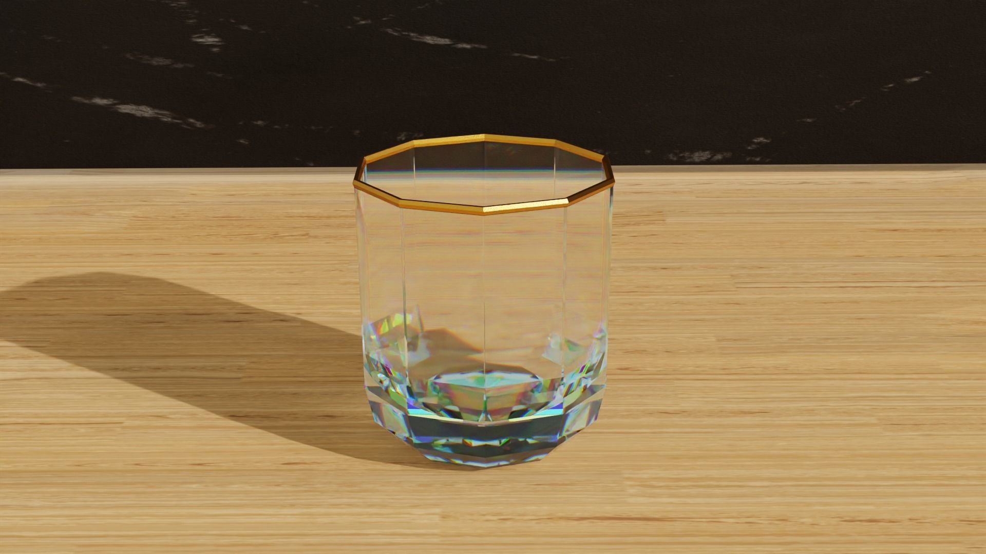 Geometric Glass Colection Low-poly 3D model_2