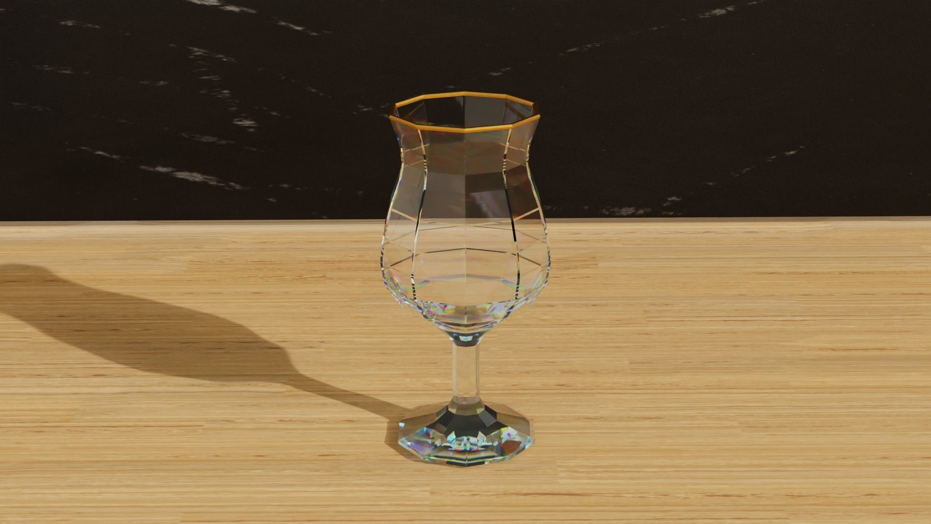 Geometric Glass Colection Low-poly 3D model_7