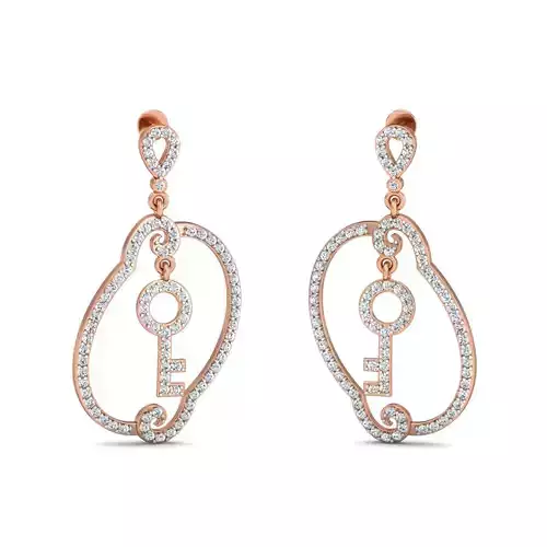 Women earrings 3dm stl render detail 3D print model