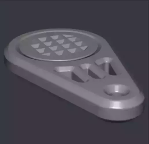 KeyChain metal plate with three triangles