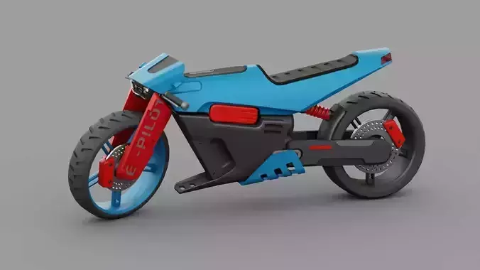 ELECTRIC BIKE  RIGGED 3D model