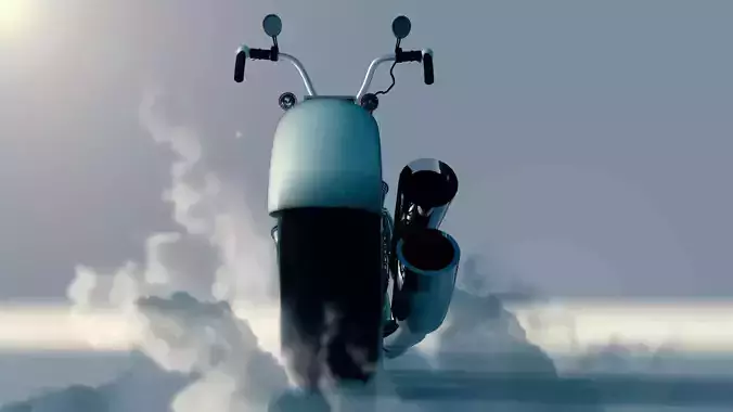 stylized motorcycle Low-poly 3D model stylized motorcycle Low-poly 3D model