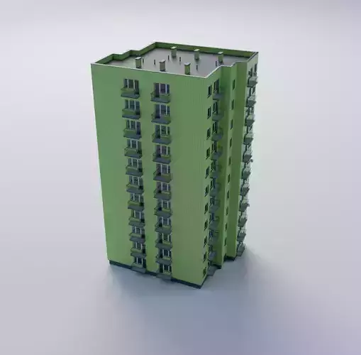 Apartment building 3D model