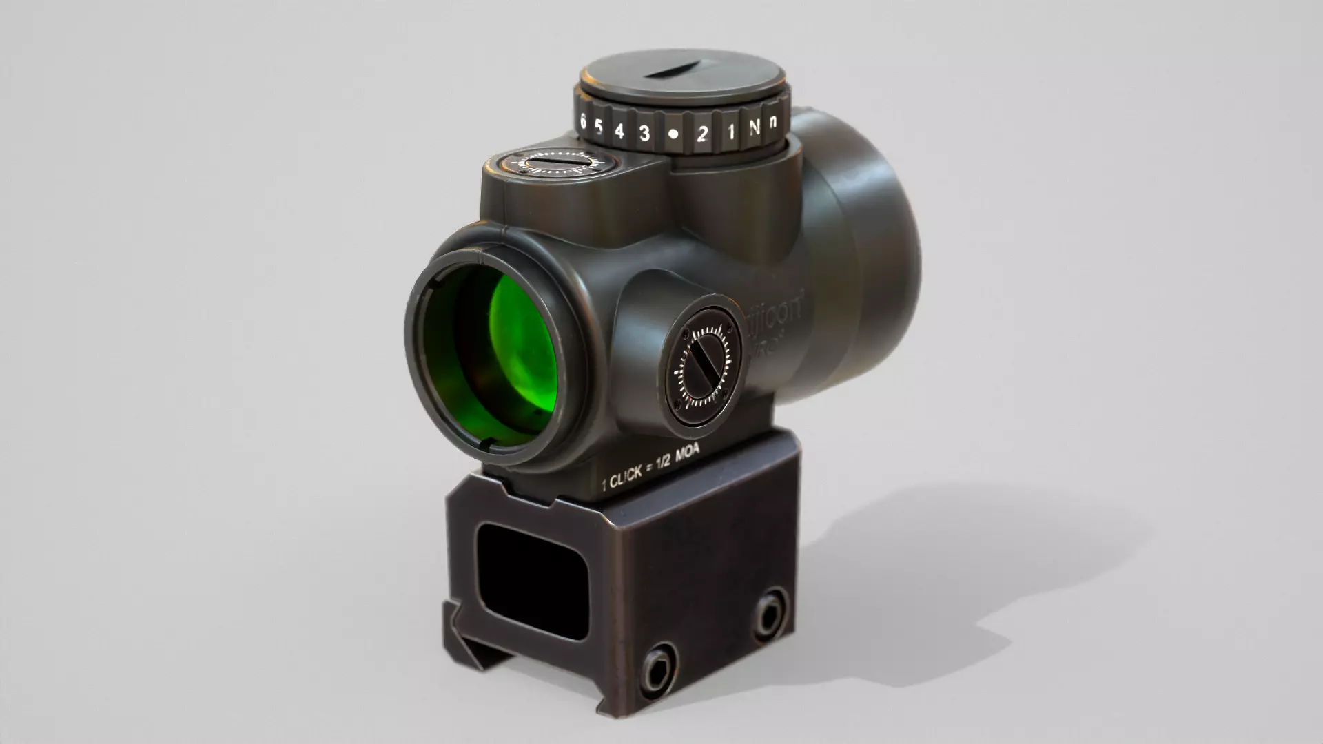 Trijicon MRO sight Low-poly 3D model_0