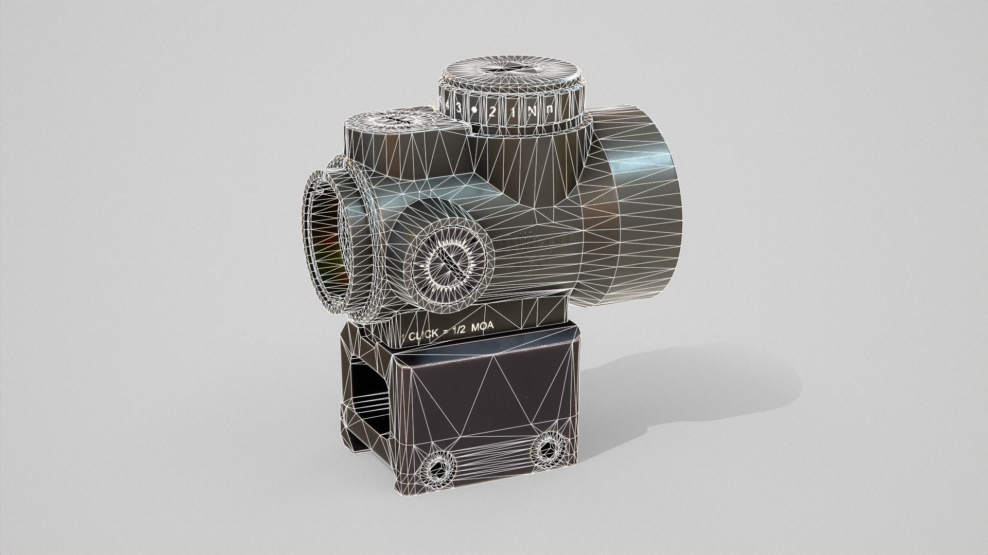 Trijicon MRO sight Low-poly 3D model_12