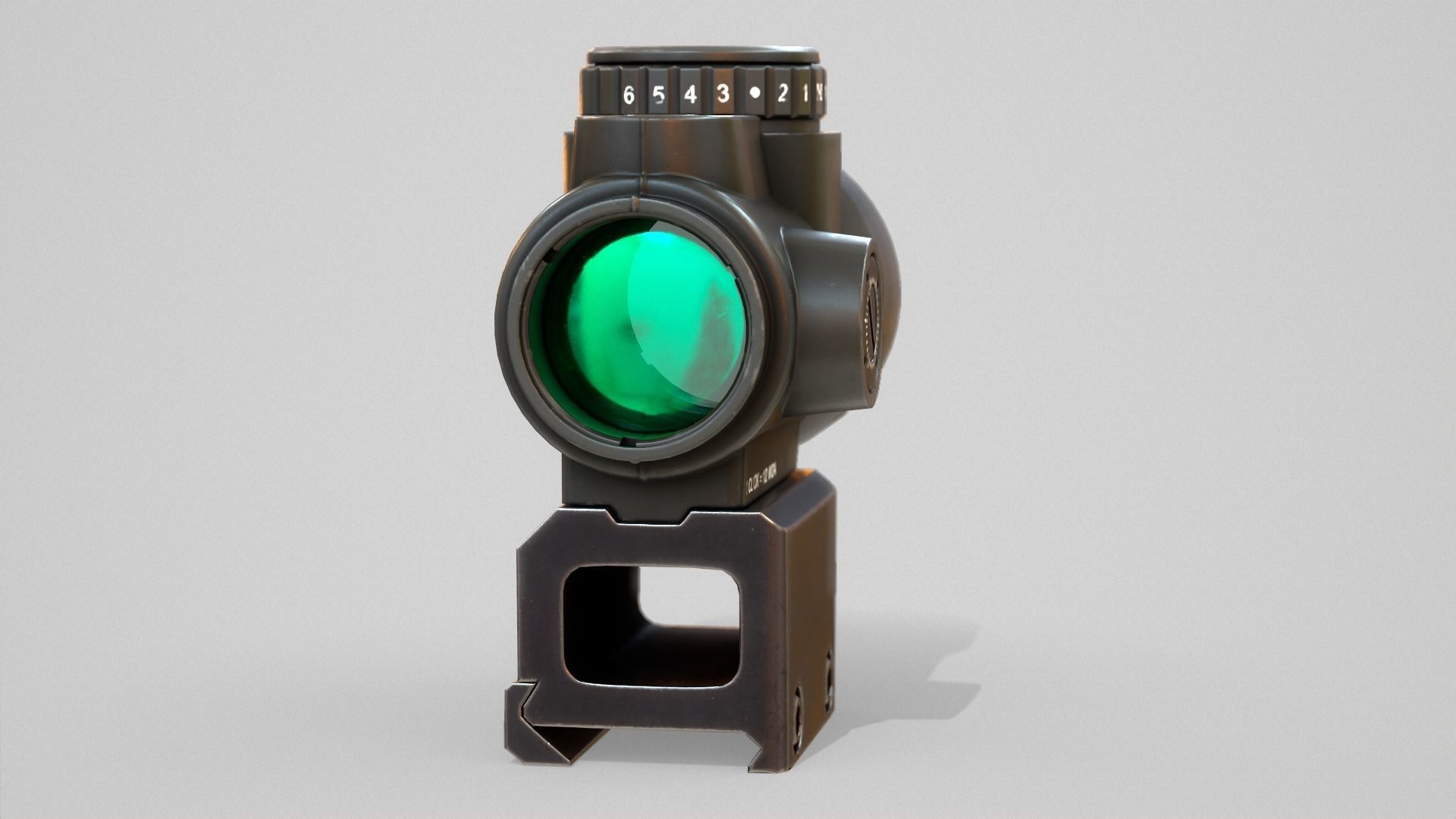 Trijicon MRO sight Low-poly 3D model_5