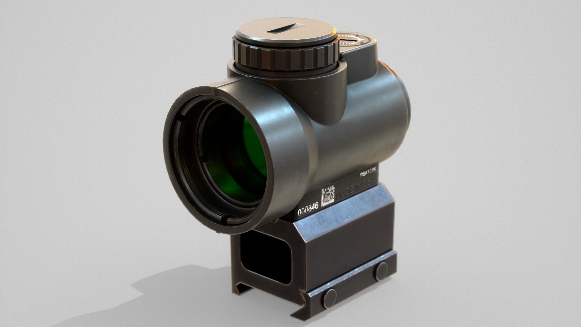 Trijicon MRO sight Low-poly 3D model_4