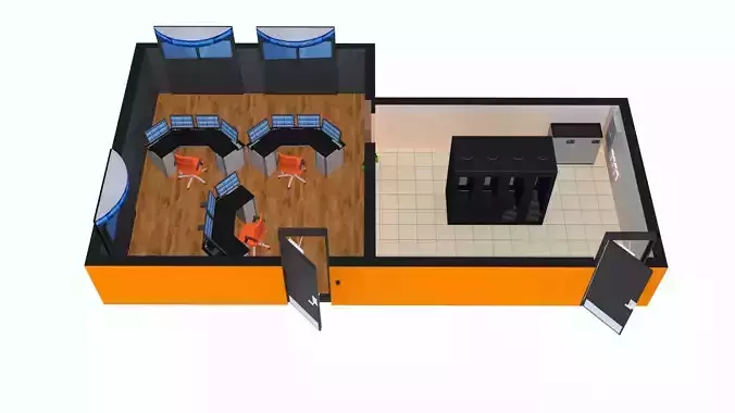 Control Room Design 3D print model