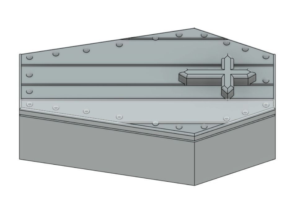 Minature Wooden Coffin 3D print model_6