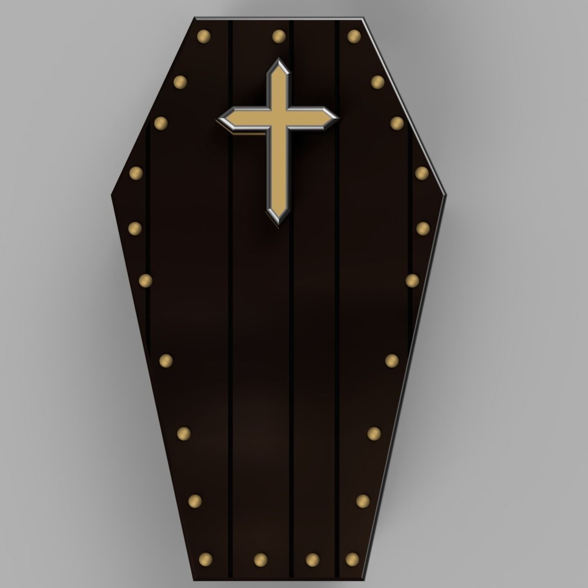 Minature Wooden Coffin 3D print model_1