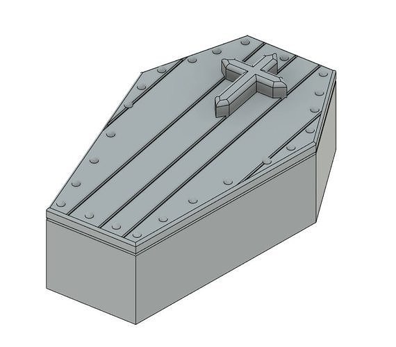 Minature Wooden Coffin 3D print model