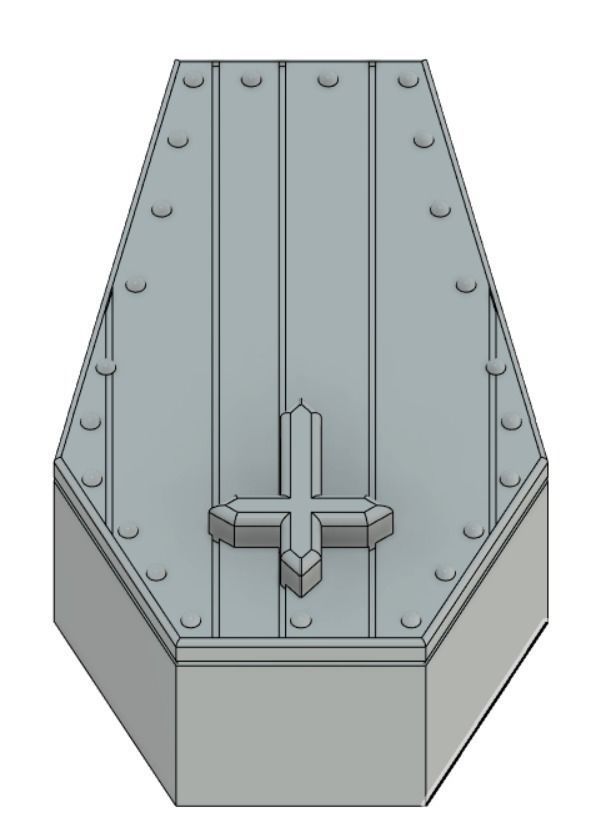 Minature Wooden Coffin 3D print model_5